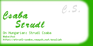 csaba strudl business card